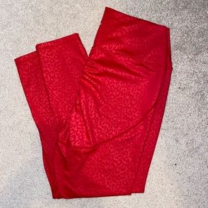 Zyia Red Leopard Leggings